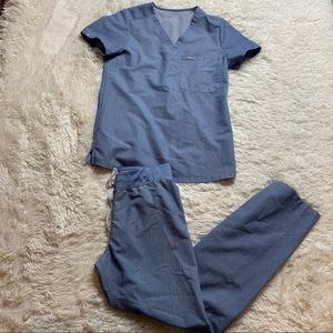 Figs Limited Heather Indigo Scrubs Set